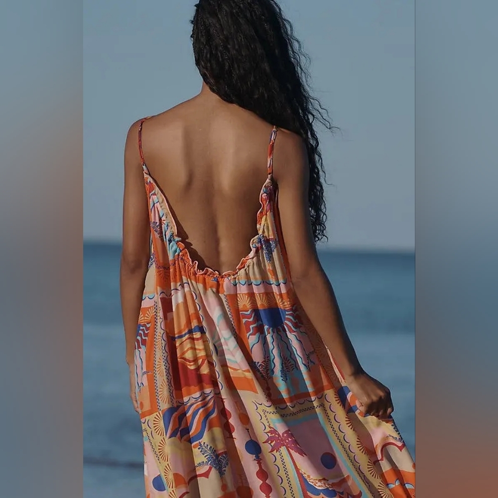 CELANDINE By Anthropologie The Malika Gauze Maxi Dress - Picture 15 of 15